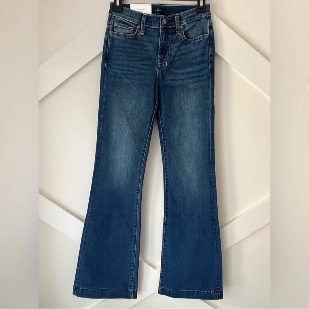 7 For All Mankind Dojo Original Jeans Women's Flare Leg Trousers NWT Size 25 AUM